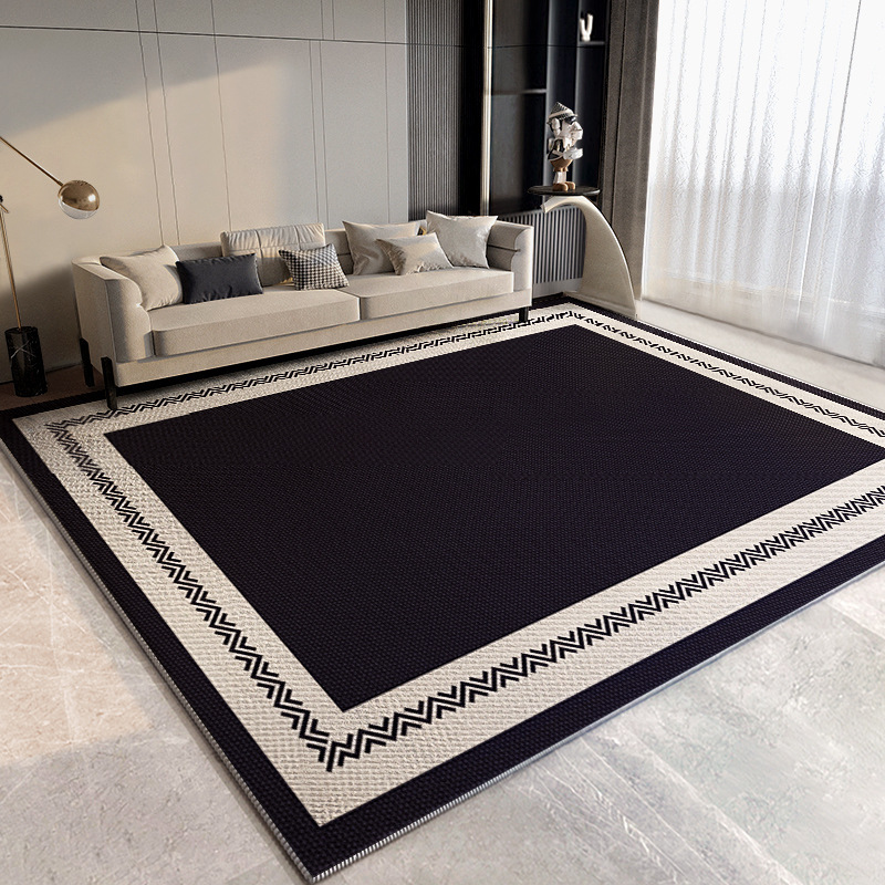 Modern minimalist high-density loop-pile living room rug, TPR waterproof and non-slip floor mat—perfect for large-area coverage by the bedroom bed.