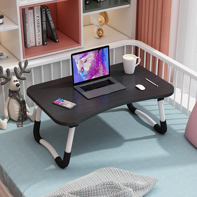 Escritorio de cama plegable mesa de computadora dormitorio dormitorio dormitorio estudio casero pequeña mesa de madera sólida