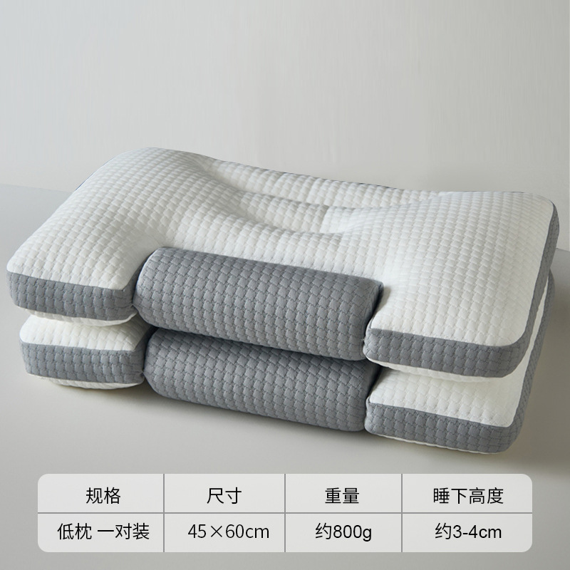 Almohada de espuma viscoelástica cilíndrica, protección de la columna cervical, hogar para adultos, almohada de soporte especial para dormir, un par de hombres con cabeza entera