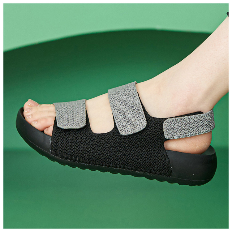Dép sandal nữ quai chữ V đế mềm, quai dán đi biển — màu đen, màu hồng, màu kaki, màu mơ chi tiết 23