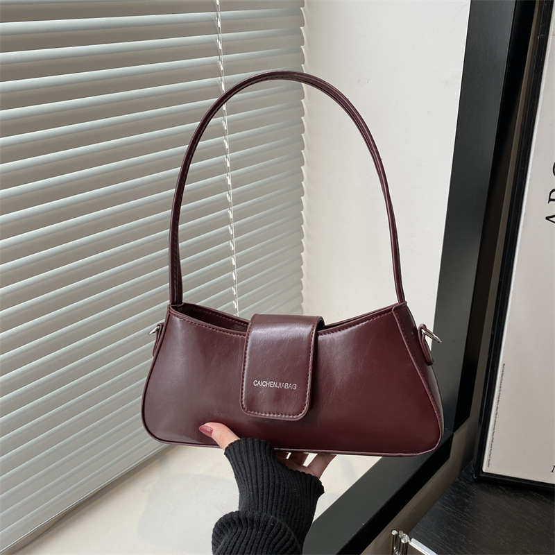 Bolsa de brazo de nicho francés para mujeres 2024 nueva moda bolso de hombro de estilo extranjero buckle bolso de viaje casual