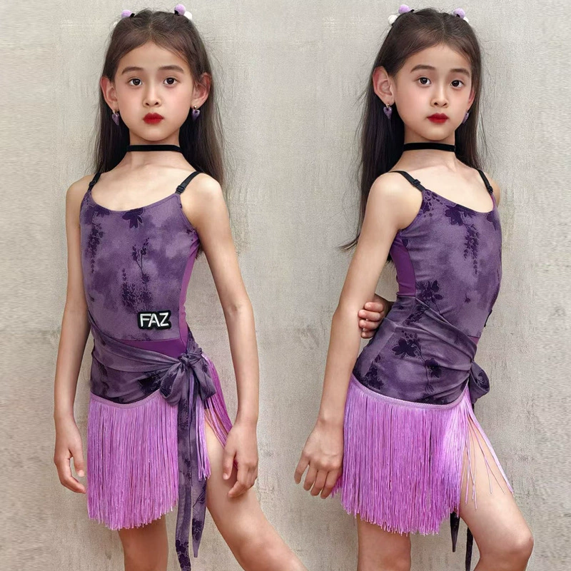 Латинская танцевальная одежда FAZ Детская сетка Red Advanced Kats Тренировочная одежда для девочек Профессиональная тренировочная одежда