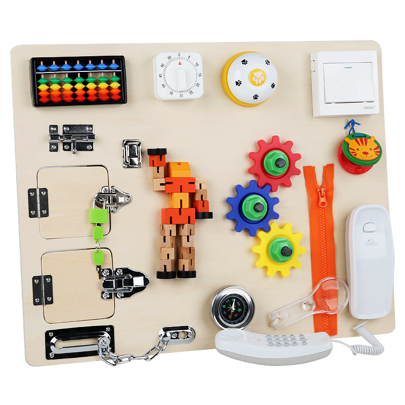 Montessori tablero ocupado busyboard educación temprana para niños bloque ocupado juguetes accesorios de bricolaje procesamiento personalizado