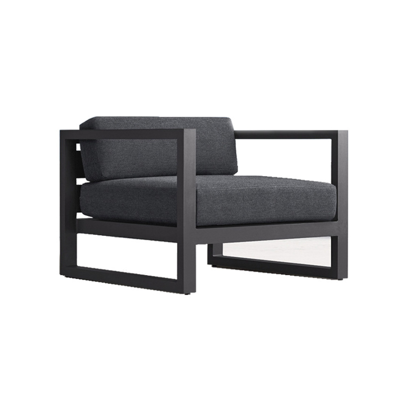 Sofá de aleación de aluminio al aire libre sillón balcón al aire libre jardín patio al aire libre impermeable moderno minimalista combinación de muebles