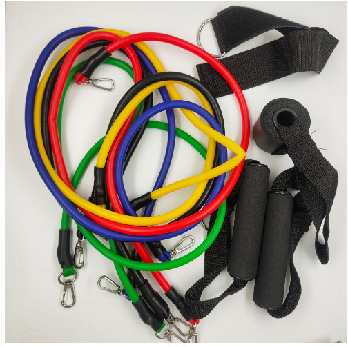 Factory Direct Supply Resistance Band Set Multifunctional Door Exercise 11-Piece Combination Fitness Resistance Rope