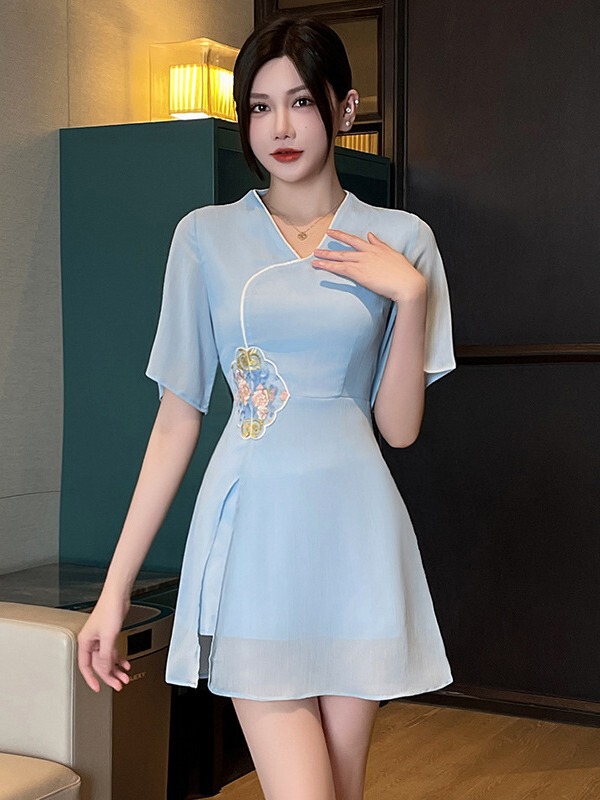 新型spa美容師作業服足浴足治療技術師服サウナ工装セクシー痩せワンピース1362|undefined