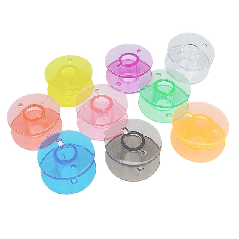 Fábrica al por mayor universal máquina de coser cilindro de bloqueo engrosada bobina accesorios 2518P traje de bobina de plástico transparente