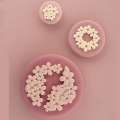 情人節多連花叢慕斯蛋糕模具 DIY烘焙磨具花朵裝飾巧克力硅膠模具