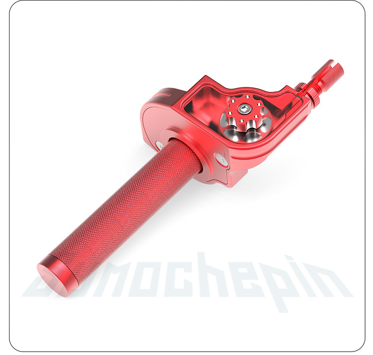 Off-Road Motorcycle Large Twist Throttle Handlebar Modification Visual Cnc Aluminum Alloy Large Twist/Fuel Turn Handle Throttle Cable Universal