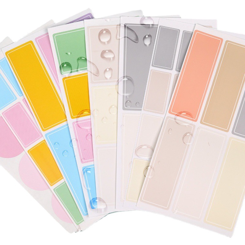 Pegatinas de etiquetas autoadhesivas de color Almacenamiento de clasificación autoadhesiva sin costuras a prueba de agua papel de etiqueta de escritura a mano pegatinas de nombre para niños