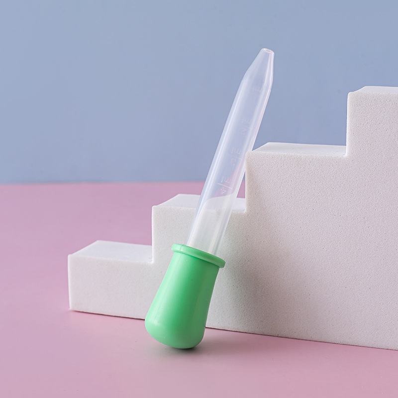 Bebé anti-estrangulamiento medicina alimentador bebé simple gotero medicina alimentador 5ml de agua de múltiples funciones de alimentación medicina paja con escala