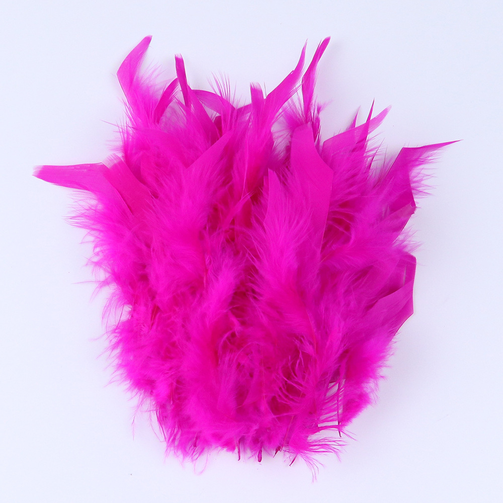 10 - 15cm toque de pelo de pavo piezas de fuego multicolor opcional DIY material hecho a mano image 9