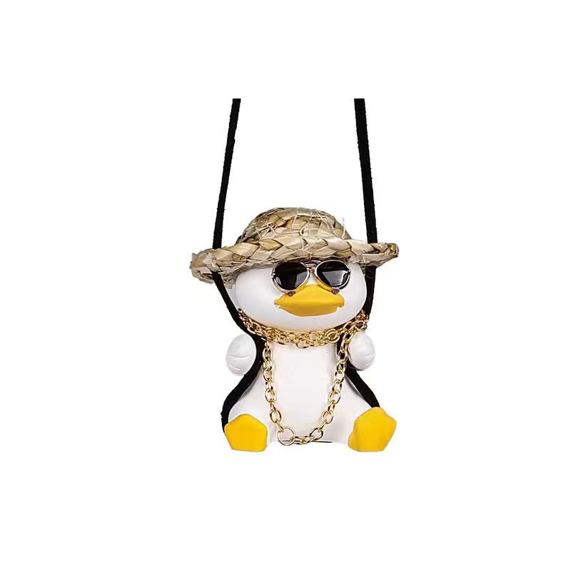 Cross-Border Wholesale Car Hanging Ornaments Swing Duck Car Rearview Mirror Car Interior Decoration Car Hanging Decorations Car Accessories