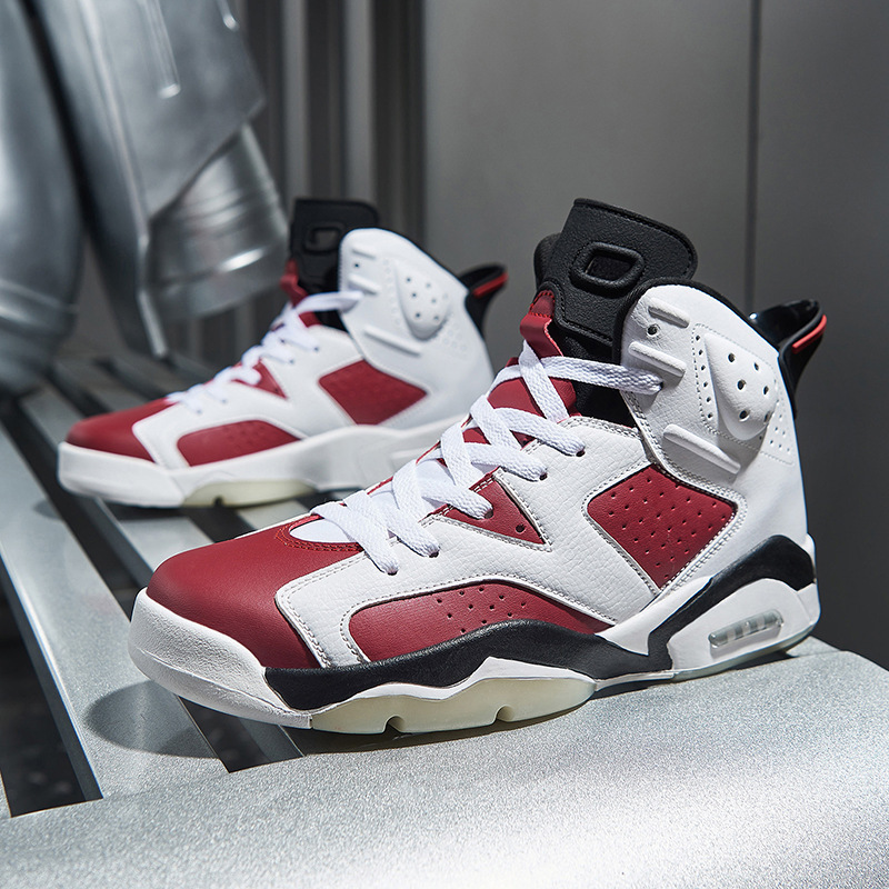 AJ6 basketball shoes sneaker cross-border plus size air cushion men's shoes mesh casual Breathable High-top fashion shoes for students AJ6 basketball shoes sneaker cross-border plus size air cushion men's shoes mesh casual Breathable High-top fashion shoes for students