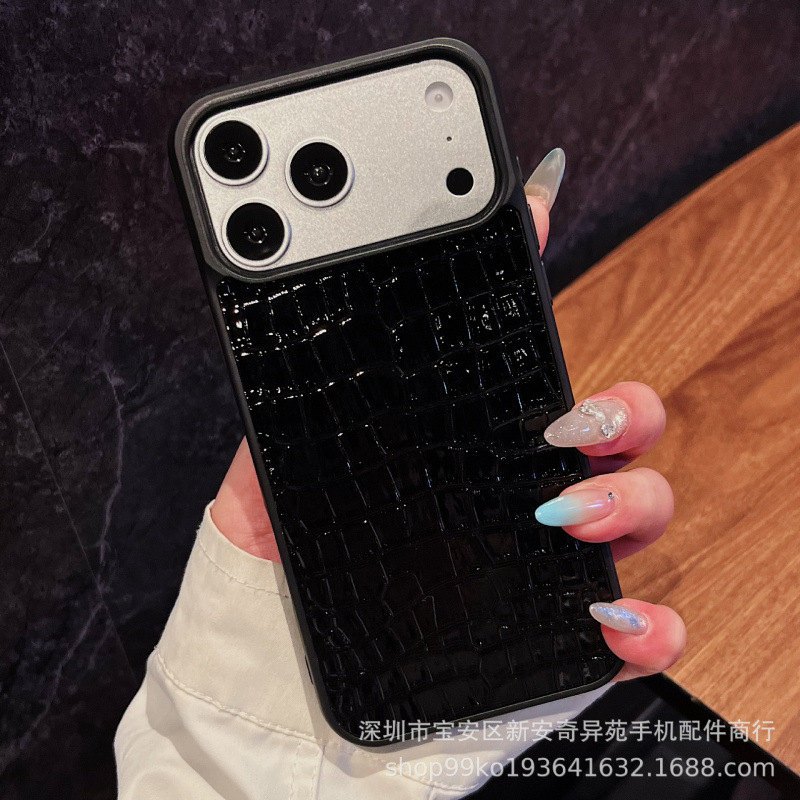 Cuerpo de cocodrilo estampado transfronterizo para iPhone18 promox comercio exterior Amazon Apple 17 teléfono móvil