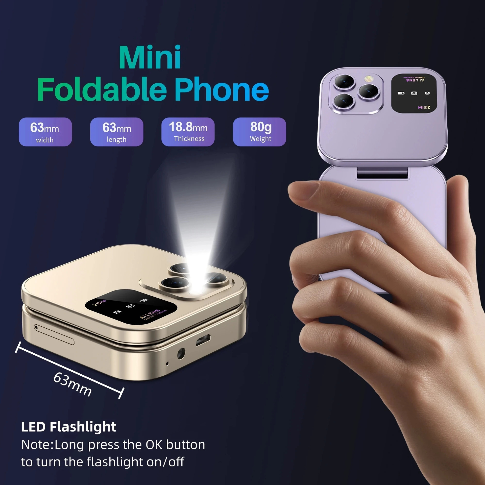 跨境新款手机 i16 pro双卡双待非智能手机翻盖手机蓝牙折叠小手机