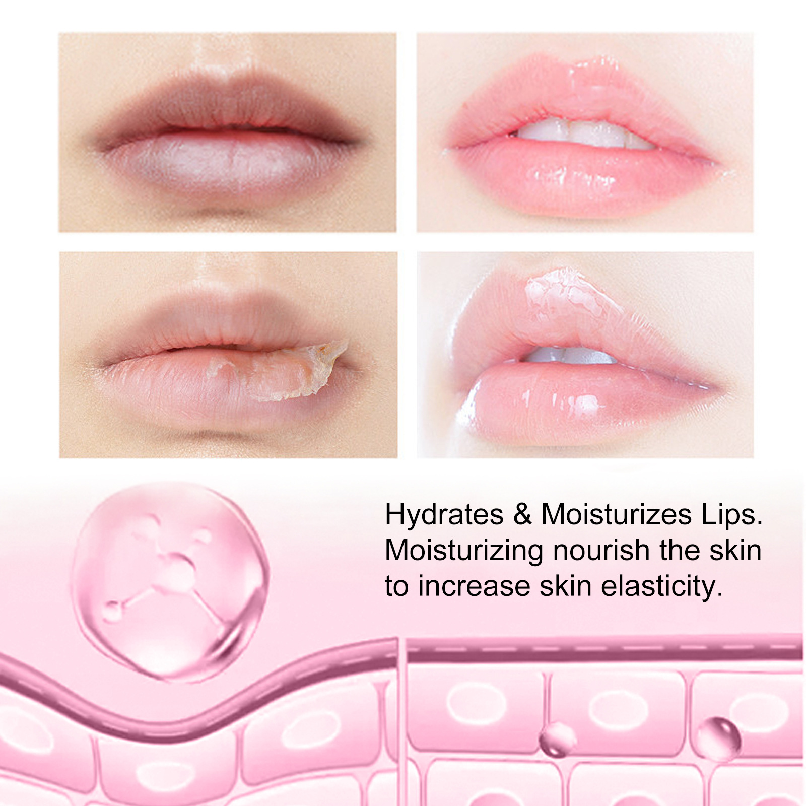 Jaysuing Peeling zum Aufhellen von Linien, Entfernen abgestorbener Haut und Befeuchten der Lippenmaske für feuchtigkeitsspendende Pflege_voghion.com