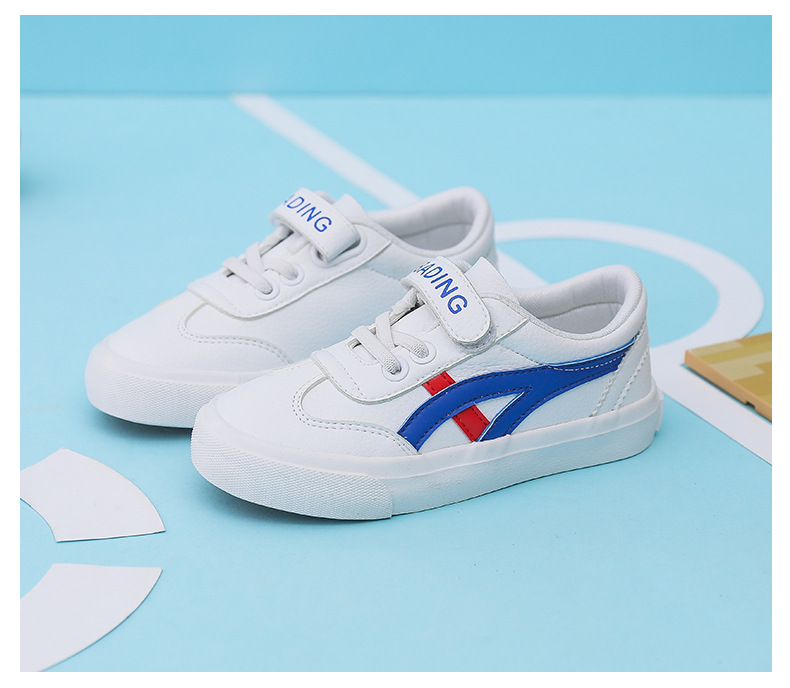 Baskets garçon blanches à semelle souple chaussures de sport_voghion.com