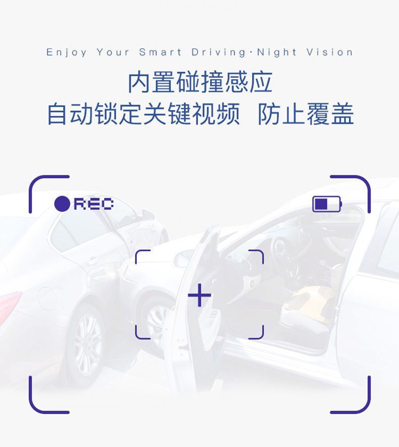 New model Renwoyou 10inch full-screen streaming smart voice-controlled dashcam with high-definition night vision and dual front and rear cameras