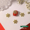 Metal Christmas diamond accessory for manicure, suitable for import, with snowflakes, wholesale