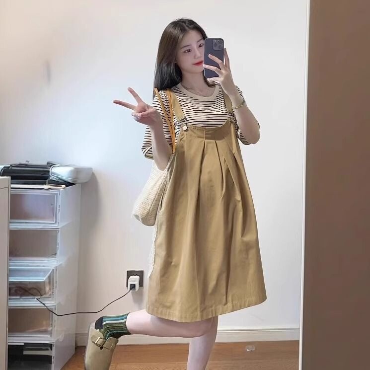 Popular Maternity Dress for Women 2026 New Cute Set Trendy Mom Summer Petite New Dress Two-Piece Set