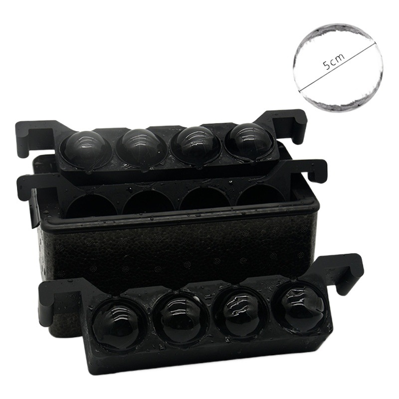 Transparente grande molde de hockey sobre hielo whisky congelado cubo de hielo caja cráneo fabricante de hielo diamante cristal redondo bandeja de hielo de silicona