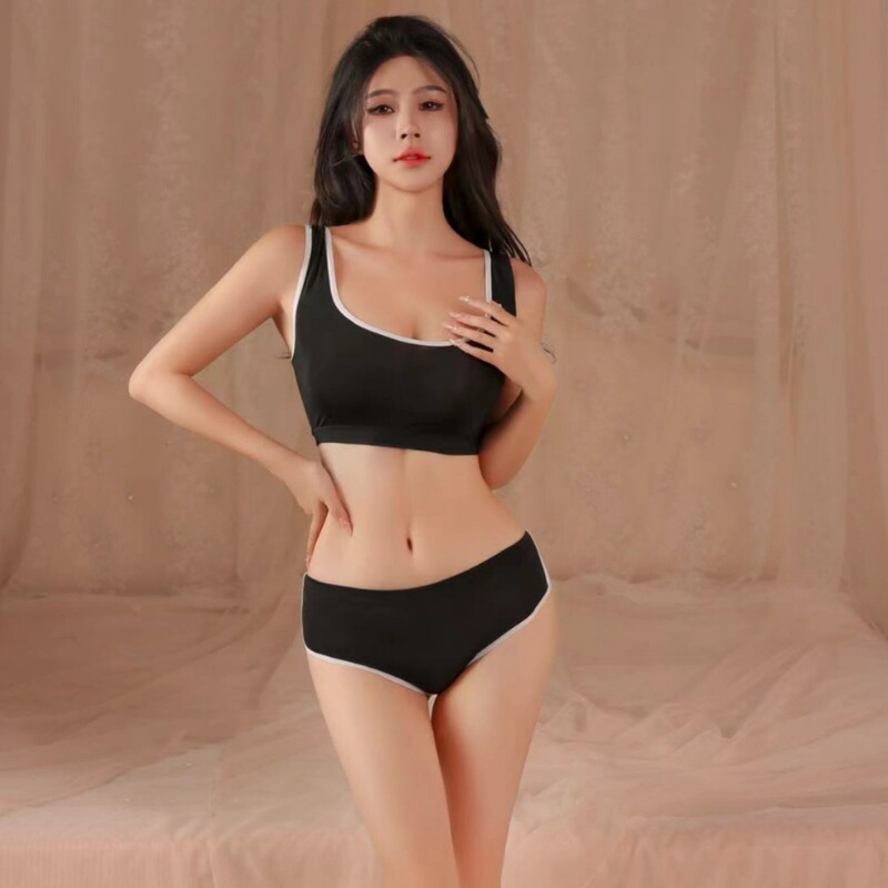 Pure Desire Vest Shorts Outdoor Sports Style Sexy Underwear Women's New Sexy Japanese Gymnastics Suit One Piece Dropshipping