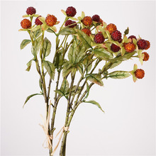 秋色系果子树莓把束简约风家居饰品仿真果子婚庆插花批发