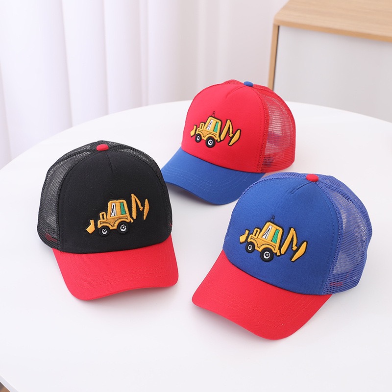 Summer New Children's Duckbill Hat Korean Style Fashion for Boys and Girls Outdoor Sun Protection Hat Striped Cartoon Baseball Hat