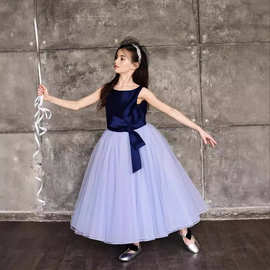 儿童礼服公主裙2026新款法式小提琴演奏表演晚礼服女童生日会长裙