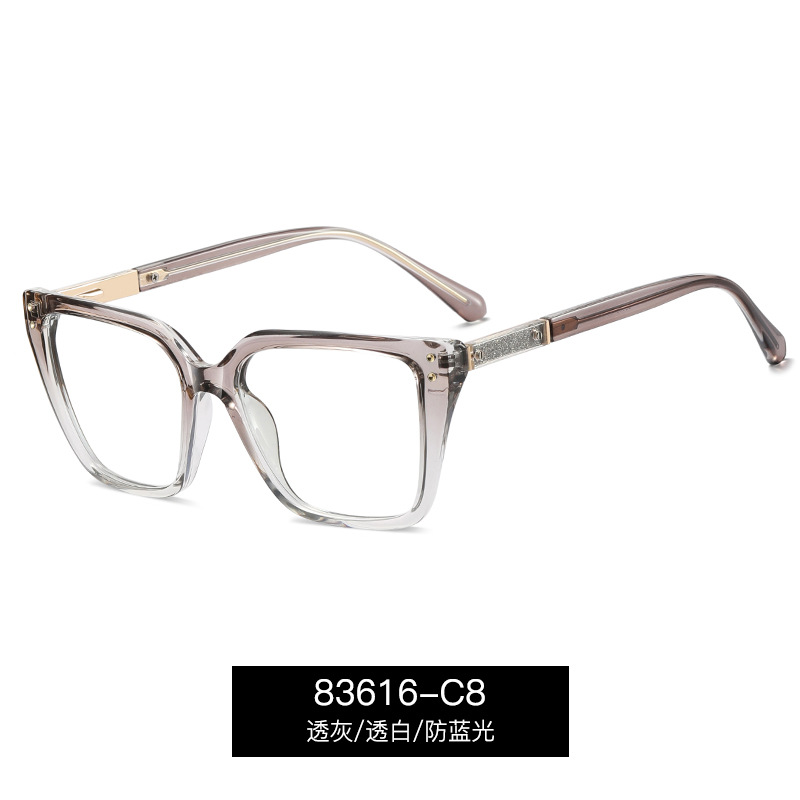 83616 nuevo producto estilo de comercio exterior moda ojo de gato gafas anti-luz azul piernas ácidas número de comodidad miopía montura mujer