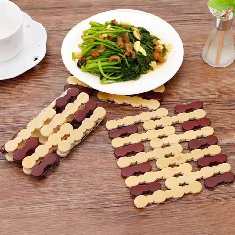 2 юаня магазин квадратный коврик для чаши Бамбуковый Коврик для чаши подставка 2 юаня магазин поставки оптом