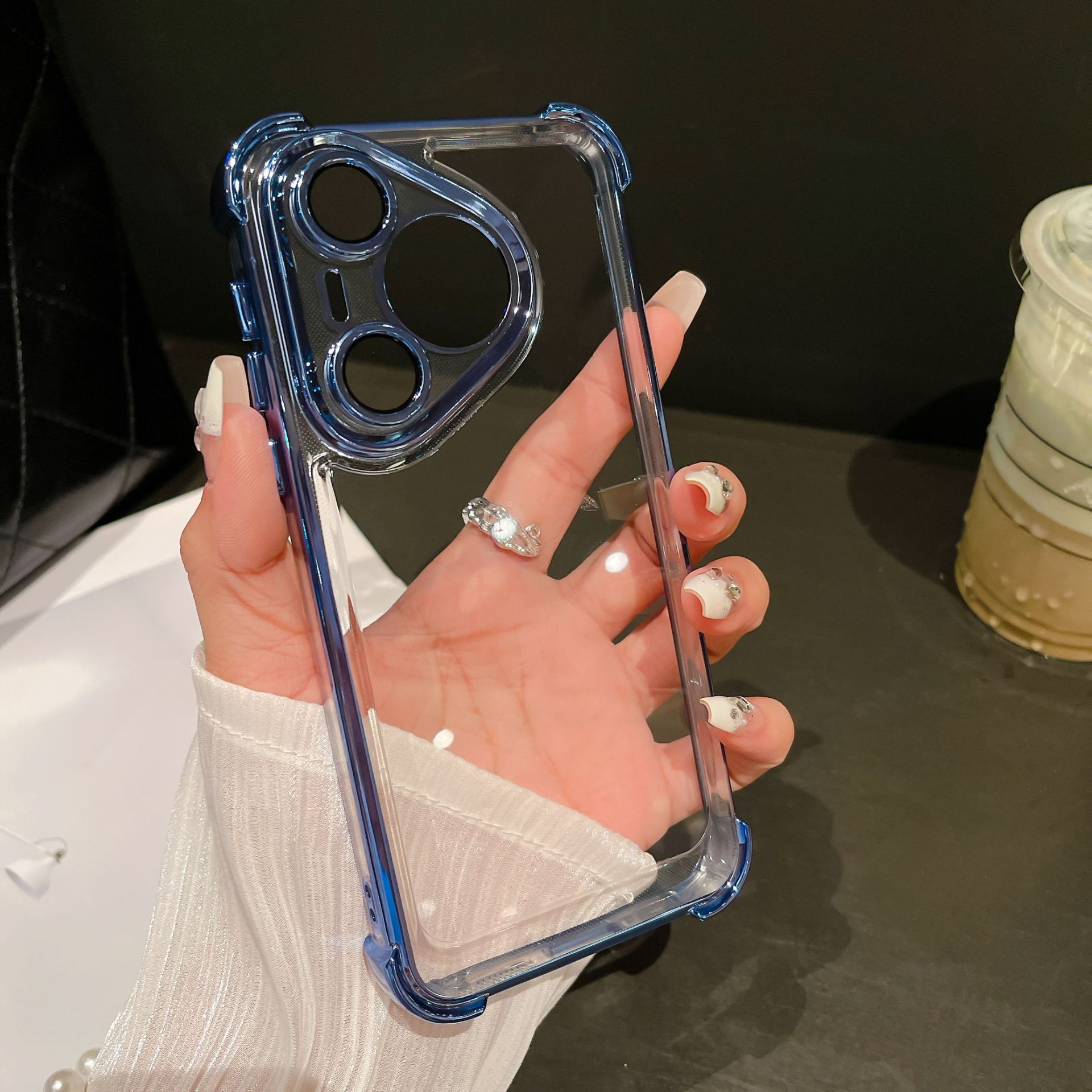 Funda protectora transparente galvanizada para Huawei P70 con airbag en las cuatro esquinas, anticaídas, Magic7, NOVA13PRO, nueva