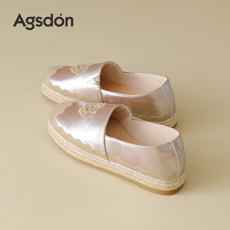 Zapatos de pescador de viento fragrante para mujeres 2025 nuevo otoño y invierno con suela gruesa perezosa con un solo zapato no se cansa