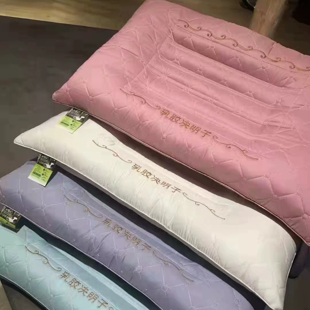 Производители подушек для шеи прямые волосы латекс Кассия Массажная подушка оптом Одиночная двойная домашняя Подарочная коробка Оптовая Подушка