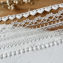 优质白色水溶蕾丝花边辅料手工diy装饰娃娃衣服装书衣手作材料宽