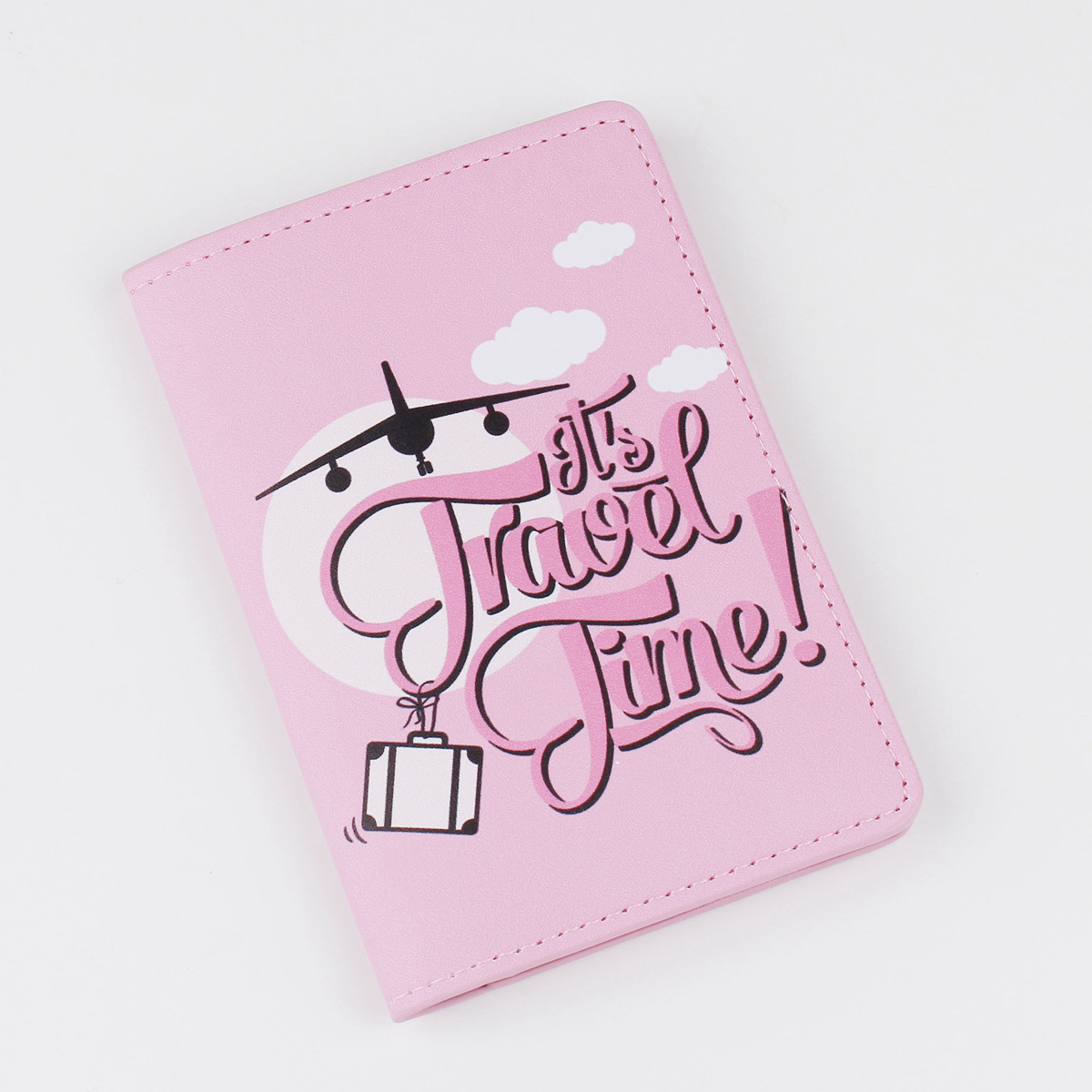 Estilo coreano nueva impresión digital de color multifuncional bolsa de pasaporte cubierta de cuero PU suministros de viaje de aviones