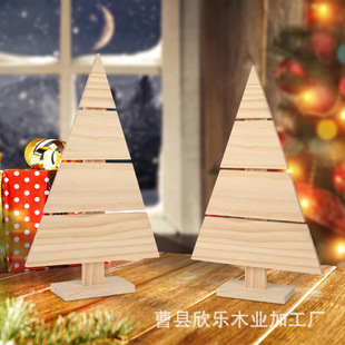 Triangular Christmas Tree Ornaments Wooden Unfinished Blank Wood Pieces DIY Crafts a Tree Painting Board Pieces