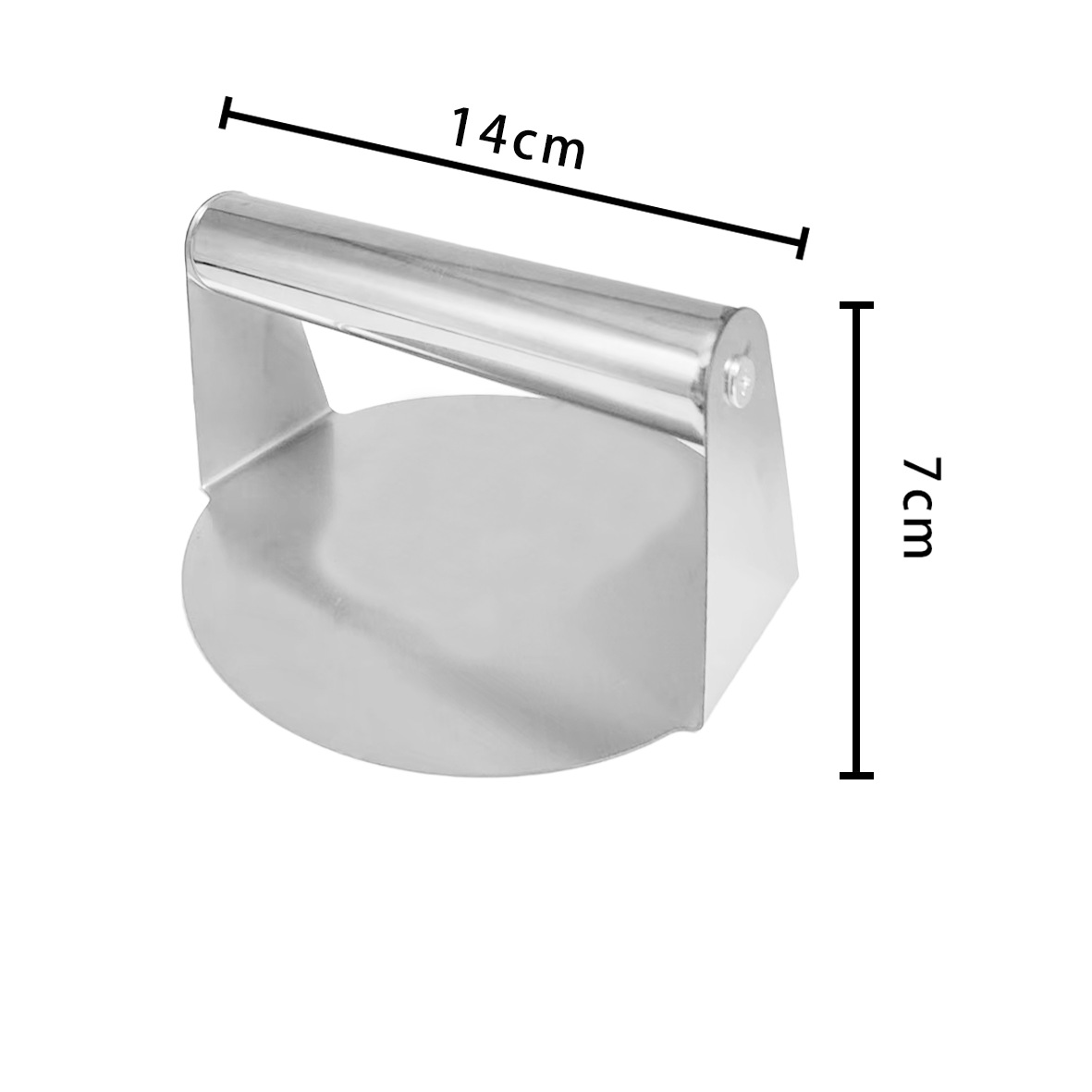 14cm 광택 스테인레스 스틸 케이크 프레스