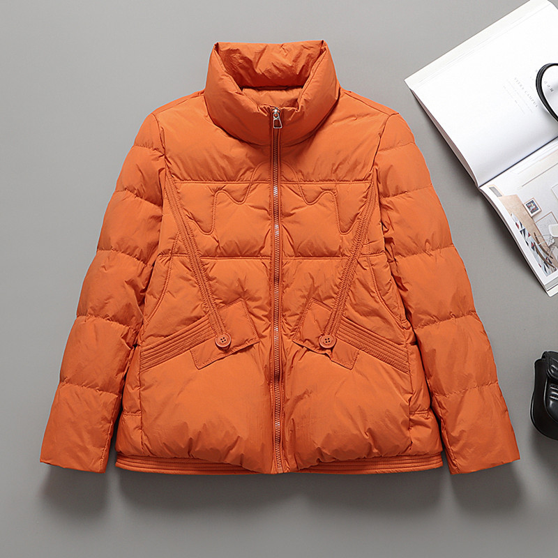 立领轻薄羽绒服女短款2023新款韩版白鸭绒防寒洋气小个子保暖外套