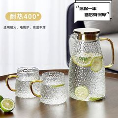 コールドケトルガラス家庭用大容量冷水カップとケトルセット耐熱性と落下防止ケトルコールドケトル厚み