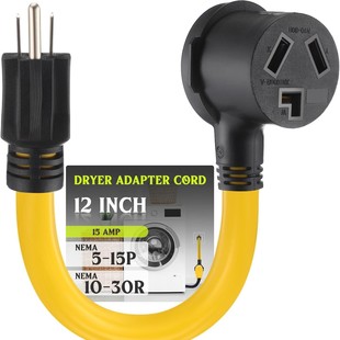 5-15P to 10-30R 15Amp Dryer Adapter Cord Compatible Female Power Adapter