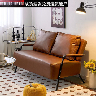 Single Iron Sofa Living Room 2024 New Rental House Small Apartment Clothing Store Retro Style Sofa Small Sofa Chair