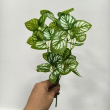 5 horquilla colgante de pegamento colgante de pared de plantas de simulación 7 horquilla pequeño haz de papas verdes hojas de papas decoración de pared interior colgante verde falsa