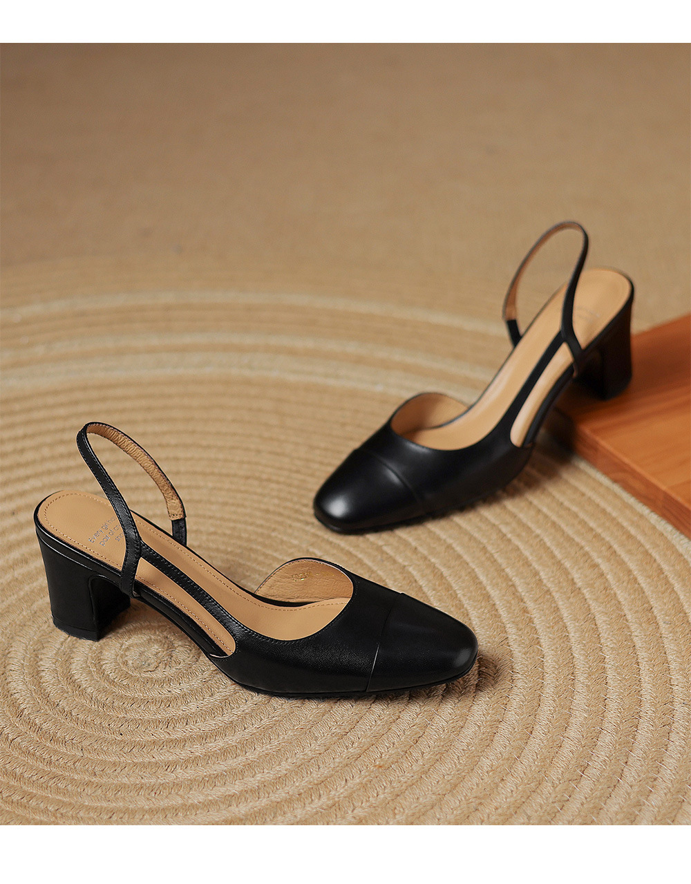 Sandal cao gót nữ mũi kín quai chéo buộc dây phong cách Hàn Quốc — đen chi tiết 19