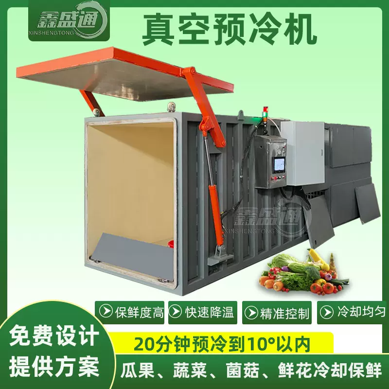 定制蔬菜真空冷却机 菌菇秀珍菇抽湿打冷设备 绿叶菜真空预冷机