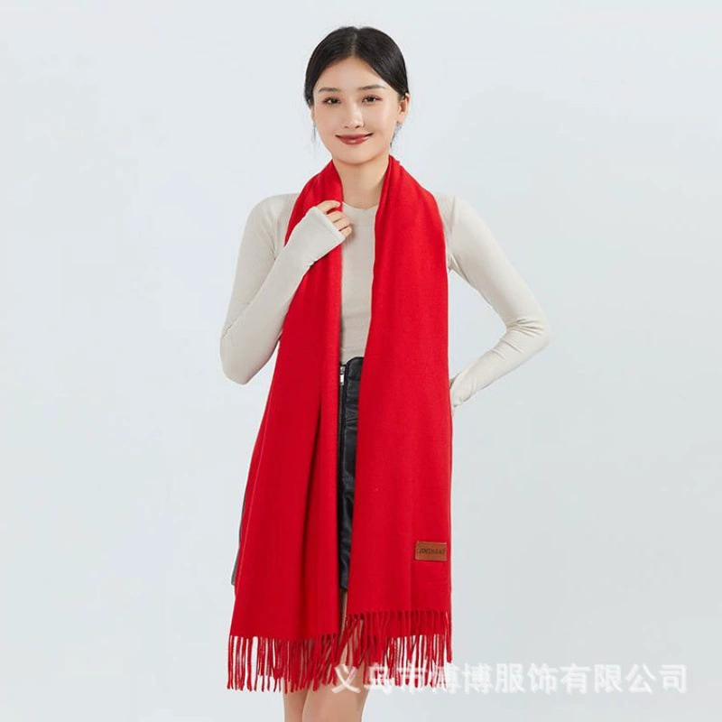 Овечий велюр 330 г красный шарф оптом для корпоративных мероприятий, печать логотипа, униформа для командных вечеринок