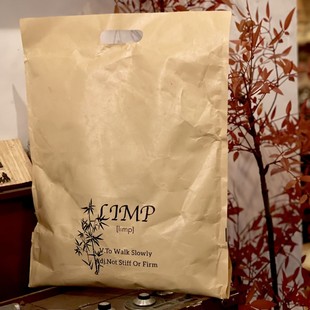 Spot Niche Clothing Paper Bag DIY Express Kraft Paper T-Shirt Self-Sealing Packaging Bag