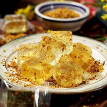 桂花冻糕水晶软糖桂林特产水果糖休闲零食糕点茶点桂花糕透明糖果