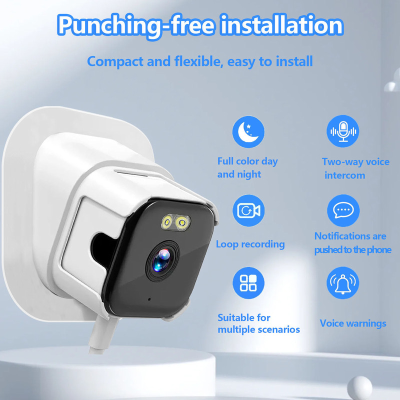 Cross-Border Popular Wifi High-Definition Window Camera Smart Home Network Monitoring Mobile Phone Remote Night Vision Infrared 2K Cross-Border Popular Wifi High-Definition Window Camera Smart Home Network Monitoring Mobile Phone Remote Night Vision Infrared 2K